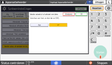 Afbeelding van bedieningspaneel