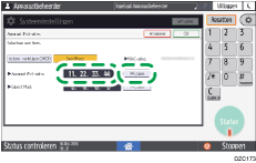 Afbeelding van bedieningspaneel