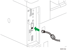 Порт Gigabit Ethernet с пронумерованными сносками