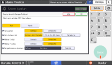 İşletim paneli ekran görseli