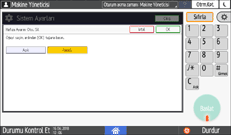 İşletim paneli ekran görseli