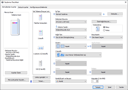 Sürücü ekranı gösterimi