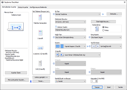 Sürücü ekranı gösterimi