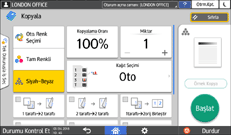 İşletim paneli ekran görseli
