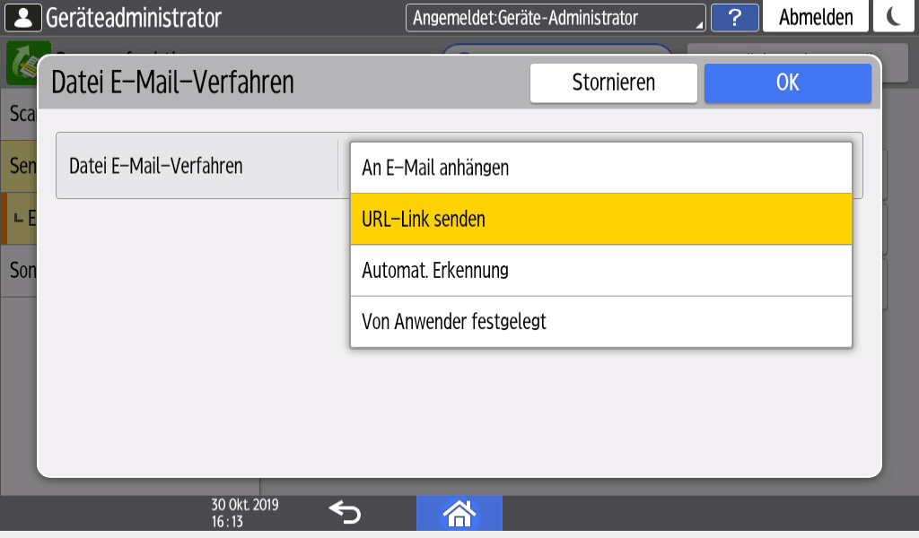 Abbildung Bedienfeld-Display