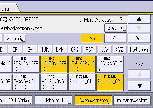 Ilustración de la pantalla del panel de operaciones