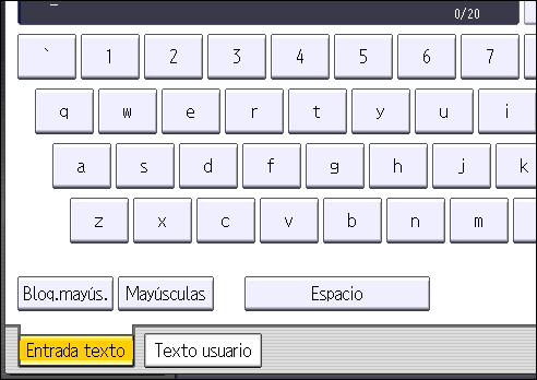 Ilustración de la pantalla del panel de operaciones
