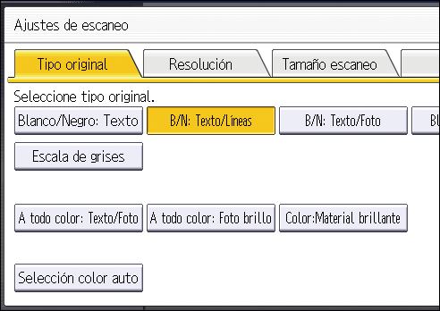 Ilustración de la pantalla del panel de operaciones