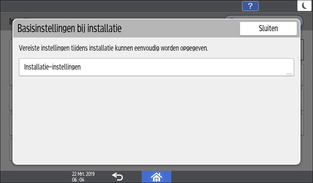 Afbeelding van bedieningspaneel