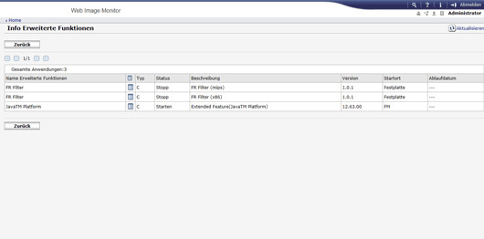 Webbrowser-Bildschirmdarstellung