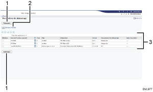 Illustration de l'écran du navigateur Web avec légende numérotée