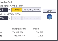 Ilustración de la pantalla del panel de mandos