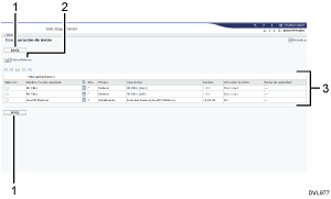 Ilustración de llamada numerada de ilustración de pantalla del explorador Web