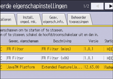 Afbeelding van bedieningspaneel