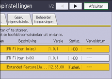 Afbeelding van bedieningspaneel