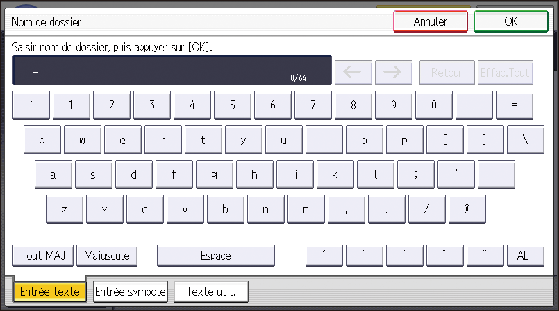 Illustration de l'&eacute;cran du panneau de commande