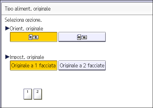 Illustrazione della schermata sul pannello operativo