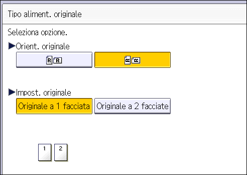Illustrazione della schermata sul pannello operativo