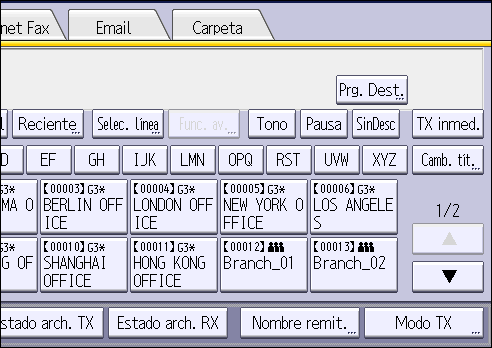 Ilustraci&oacute;n de la pantalla del panel de operaciones