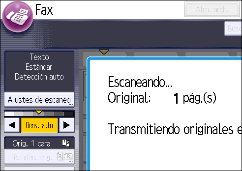 Ilustración de la pantalla del panel de operaciones