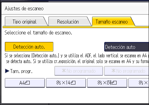 Ilustración de la pantalla del panel de operaciones