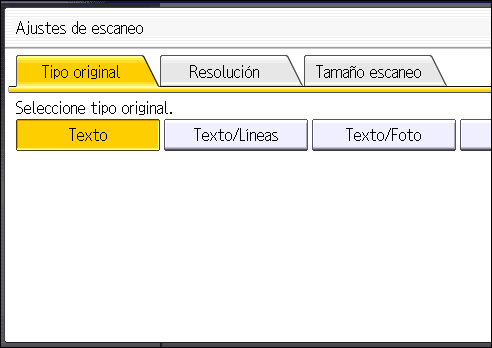 Ilustración de la pantalla del panel de operaciones