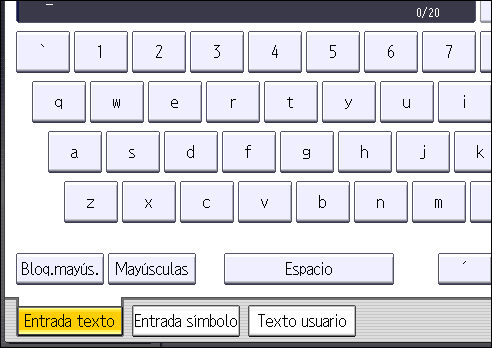 Ilustración de la pantalla del panel de operaciones