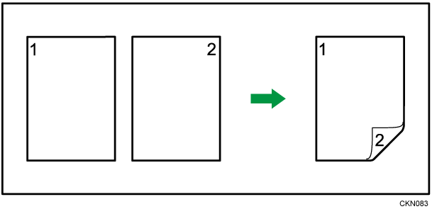 Illustratie van dubbelzijdig afdrukken