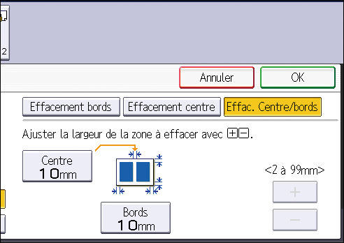 Illustration de l'&eacute;cran du panneau de commande