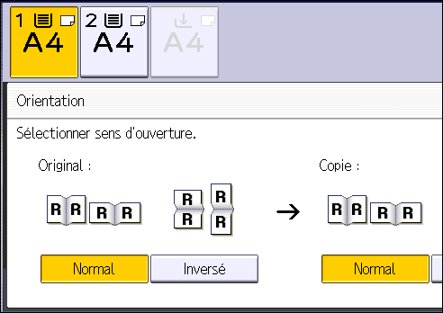 Illustration de l'&eacute;cran du panneau de commande