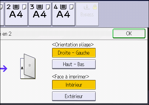Illustration de l'&eacute;cran du panneau de commande