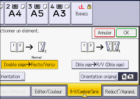 Illustration de l'&eacute;cran du panneau de commande