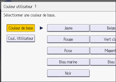 Illustration de l'&eacute;cran du panneau de commande