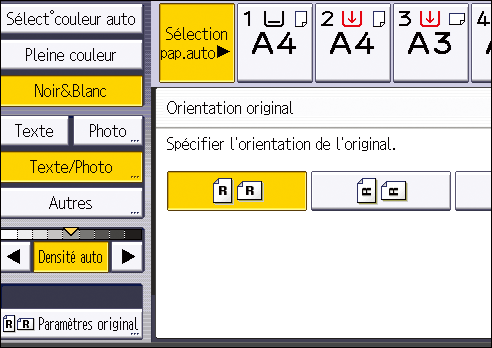 Illustration de l'&eacute;cran du panneau de commande