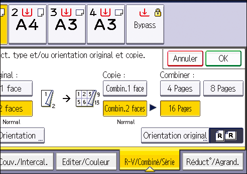 Illustration de l'&eacute;cran du panneau de commande