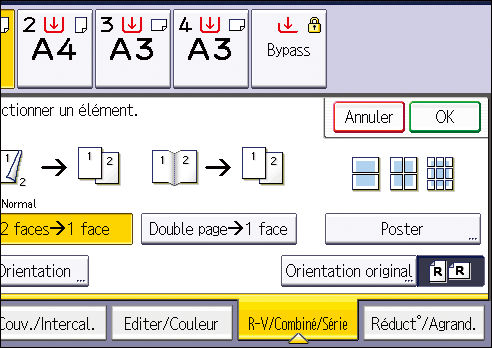 Illustration de l'&eacute;cran du panneau de commande