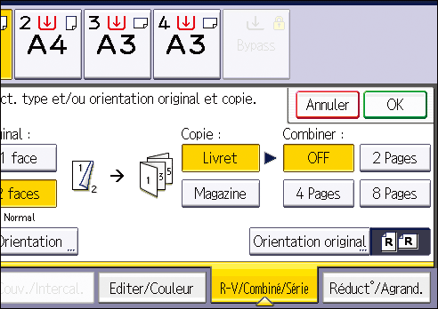 Illustration de l'&eacute;cran du panneau de commande