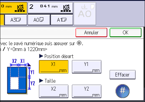 Illustration de l'&eacute;cran du panneau de commande
