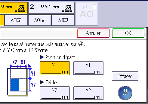 Illustration de l'&eacute;cran du panneau de commande