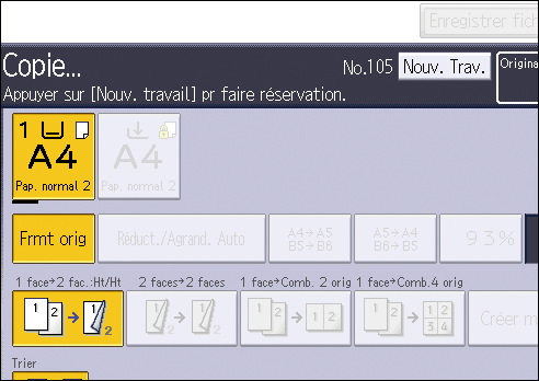Illustration de l'&eacute;cran du panneau de commande