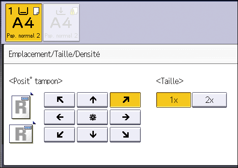 Illustration de l'&eacute;cran du panneau de commande