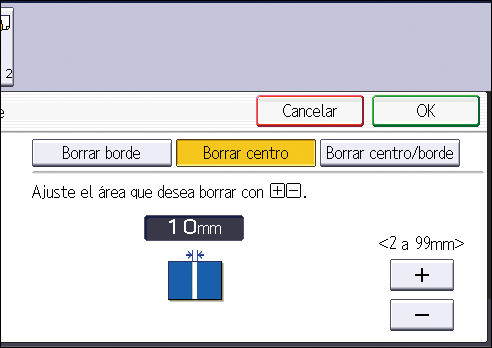 Ilustraci&oacute;n de la pantalla del panel de operaciones