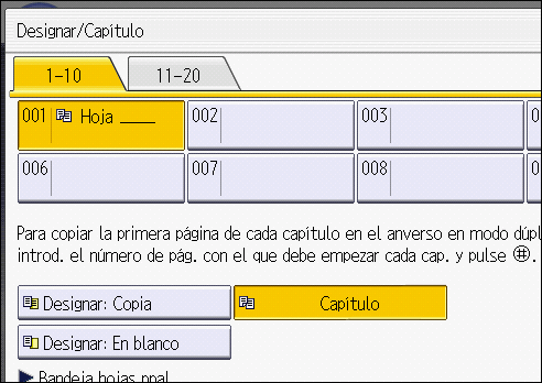 Ilustraci&oacute;n de la pantalla del panel de operaciones