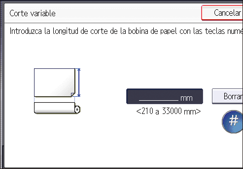 Ilustraci&oacute;n de la pantalla del panel de operaciones