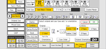 Operation panel screen illustration