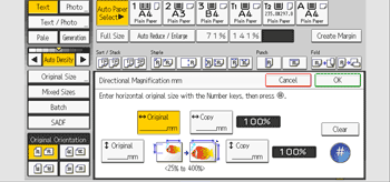 :Operation panel screen illustration