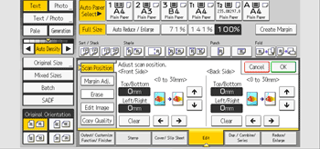 Operation panel screen illustration