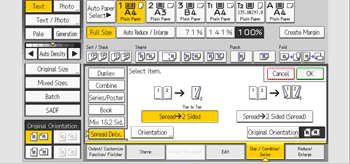 Operation panel screen illustration