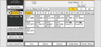 Operation panel screen illustration