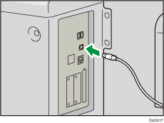 illustration of connecting the USB interfece cable